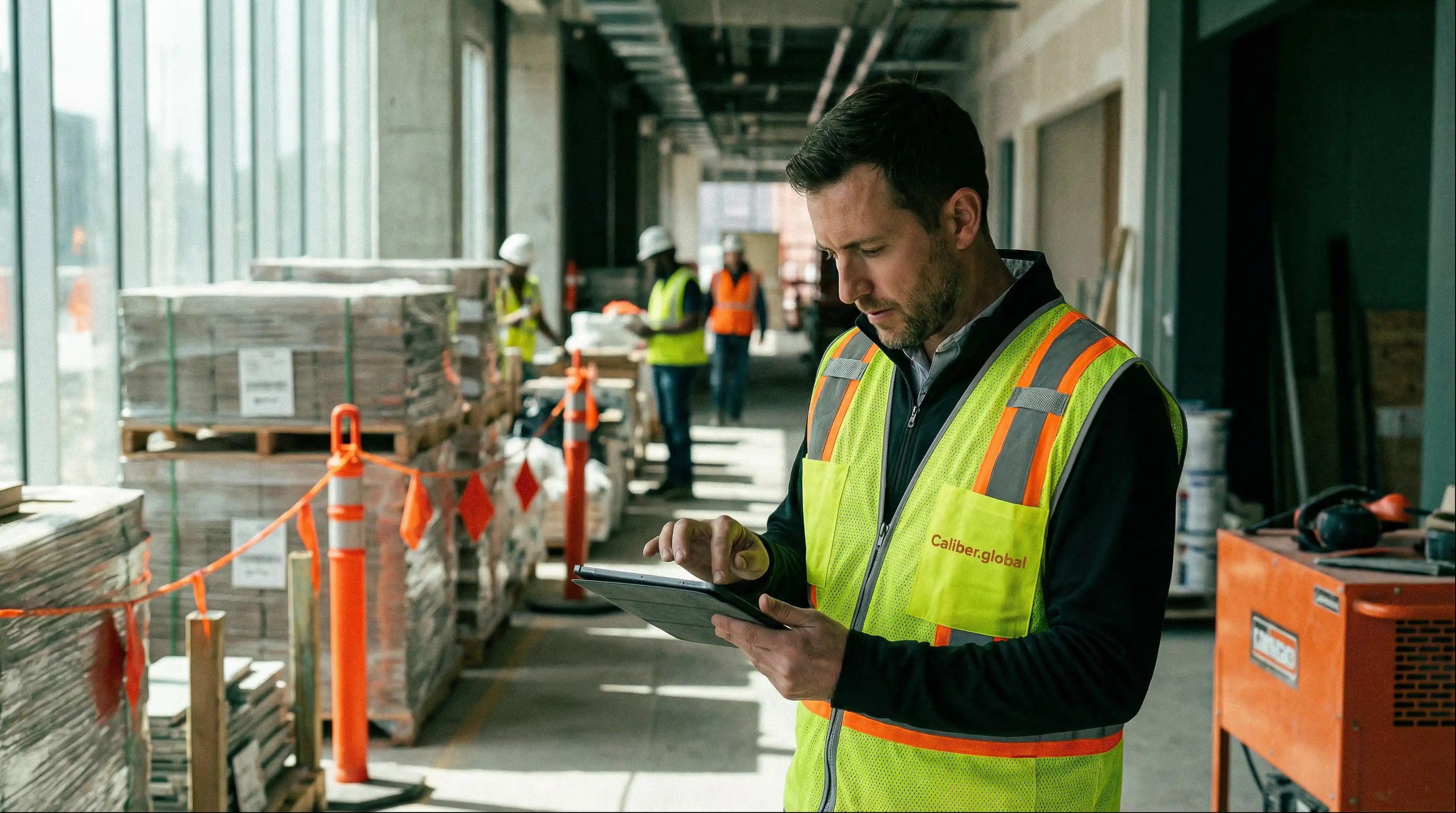 Man at construction site
