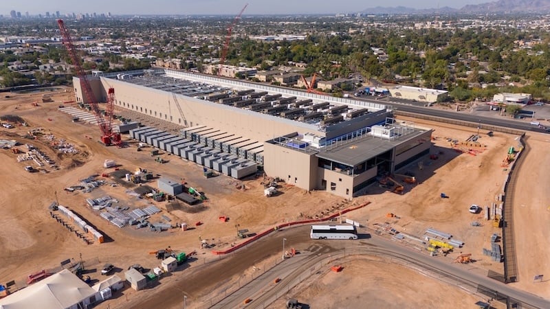 Data center construction site